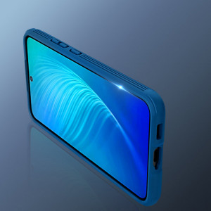 Гръб с подвижно покритие за камерата NILLKIN CamShield Pro - Samsung Galaxy S22+ син - Img 11