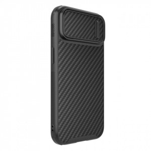 Гръб с подвижно покритие за камерата NILLKIN Synthetic Fiber S - iPhone 14 черен - Img 3