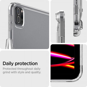 Гръб с подсилени ръбове и място за стилус SPIGEN Airskin Hybrid S - iPad Pro 12.9" (5th gen 2021) / Pro 12.9" (6th gen 2022) Crystal Clear - Img 13