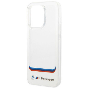 Гръб BMW BMHCP14L22HMCH Transparent Center - iPhone 14 Pro бял - Img 2