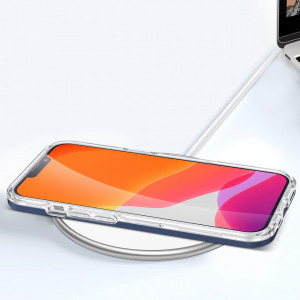 Гръб Clear 3в1 с гел рамка - iPhone 13 mini син - Img 7