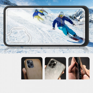 Гръб Clear 3в1 с гел рамка - Samsung Galaxy A72 черен - Img 3