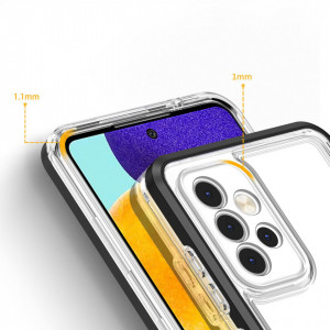 Гръб Clear 3в1 с гел рамка - Samsung Galaxy A73 5G черен - Img 4