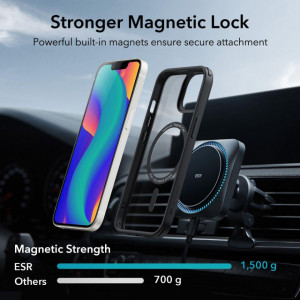 Гръб ESR Classic Hybrid MagSafe - iPhone 14 Plus прозрачен с черна рамка - Img 3