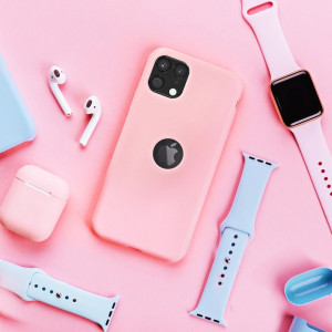 Гръб FORCELL Silicone - iPhone 12 Pro Max (с отвор за пръстов отпечатък) розов - Img 13
