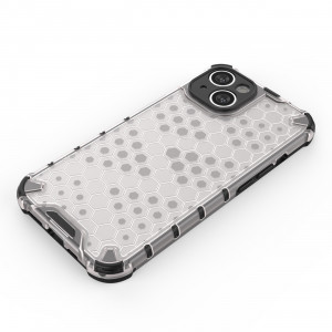 Гръб Honeycomb Armor със силиконов бъмпер - iPhone 14 прозрачен - Img 7