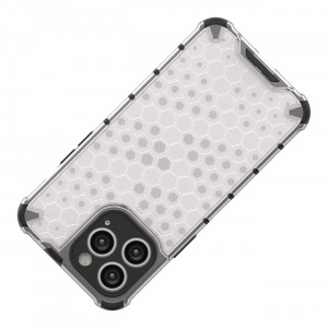 Гръб Honeycomb Armor със силиконов бъмпер - iPhone 14 Pro Max черен - Img 5