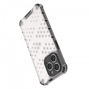 Гръб Honeycomb Armor със силиконов бъмпер - iPhone 14 Pro Max черен - Img 12
