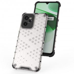 Гръб Honeycomb Armor със силиконов бъмпер - Realme C35 прозрачен - Img 7