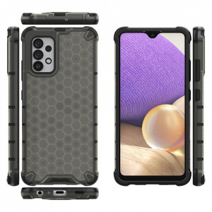 Гръб Honeycomb Armor със силиконов бъмпер - Samsung Galaxy A03s черен - Img 2