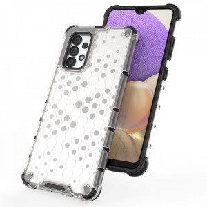 Гръб Honeycomb Armor със силиконов бъмпер - Samsung Galaxy A03s прозрачен - Img 6