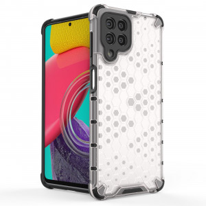 Гръб Honeycomb Armor със силиконов бъмпер - Samsung Galaxy M53 прозрачен - Img 2