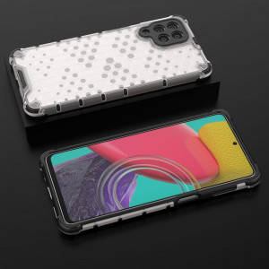 Гръб Honeycomb Armor със силиконов бъмпер - Samsung Galaxy M53 прозрачен - Img 20