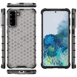 Гръб Honeycomb Armor със силиконов бъмпер - Samsung Galaxy S22 прозрачен - Img 12