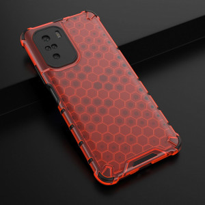 Гръб Honeycomb Armor със силиконов бъмпер - Xiaomi Mi 11i / Mi 11X / Poco F3 / Redmi K40 / K40 Pro / K40 Pro Plus червен - Img 7