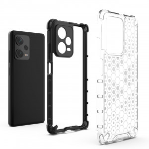 Гръб Honeycomb Armor със силиконов бъмпер - Xiaomi Redmi Note 12 Pro+ 5G черен - Img 7