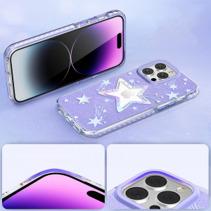 Гръб KINGXBAR Heart Star - iPhone 14 Plus лилава звезда - Img 6