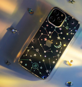 Гръб KINGXBAR Lucky с оригинални кристали Swarovski - iPhone 12 mini (късмет) прозрачен - Img 12