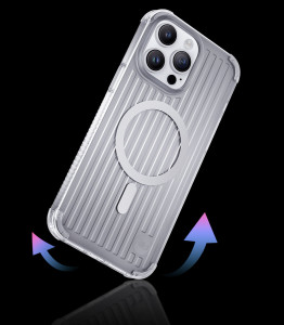 Гръб KINGXBAR PQY Go Out MagSafe - iPhone 14 Plus сребрист - Img 5