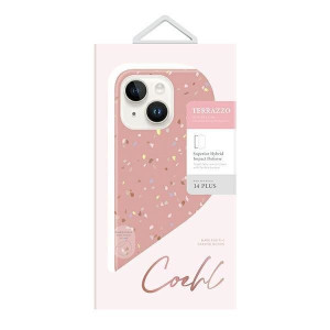 Гръб UNIQ Coehl Terrazzo - iPhone 14 Plus розов корал - Img 5