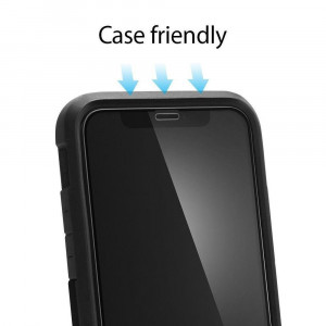 Закален стъклен протектор SPIGEN Align Master FC с инструмент за поставяне - iPhone X / XS с черна рамка - Img 16