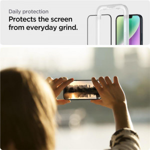 Закален стъклен протектор SPIGEN Align Master FC с инструмент за поставяне - iPhone 13 / 13 Pro / 14 - Img 10