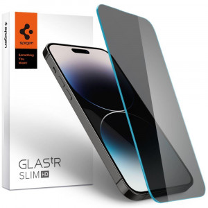 Закален стъклен протектор SPIGEN TR Slim с филтър за поверителност - iPhone 14 Pro Max - Img 1