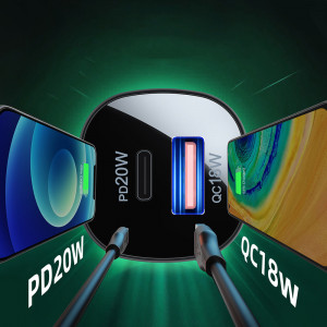 Зарядно за кола ACEFAST 38W USB Type A / 2x USB Type C PPS PD QC 3.0 AFC FCP (B1) черно - Img 8