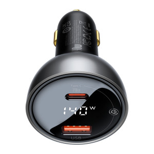 Зарядно за кола BASEUS 140W USB Type A / USB Type C PD 3.1 черно + кабел USB Type C BASEUS Superior Series 240W 5A 1m черен (CGZX070001) - Img 3