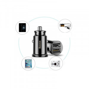 Зарядно за кола BASEUS Grain mini 3.1A 2x USB Type A (CCALL-ML01) черно - Img 12