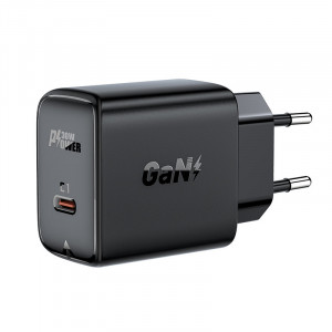 Зарядно за стена ACEFAST GaN 30W USB Type C PD QC3.0 AFC FCP (A21) черно - Img 1