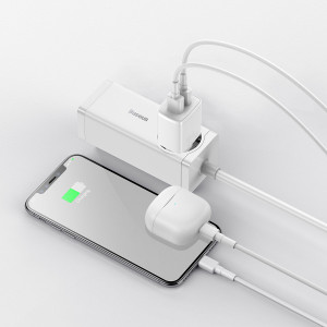 Зарядно за стена BASEUS 10.5W 2x USB Type A бяло - Img 10