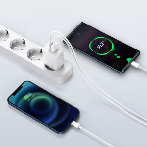 Зарядно за стена BASEUS 20W 3A USB Type A / USB Type C PD QC3.0 (CCXJ-B02) бяло - Img 8
