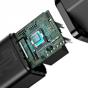 Зарядно за стена BASEUS Super Si 1C 20W USB Type C PD + кабел USB Type C към Lightning 1m (TZCCSUP-B01) черно - Img 9