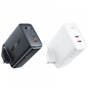 Зарядно за стена (UK стандарт) ACEFAST GaN 50W 2x USB Type C PPS PD Q3 3.0 AFC FCP (A32) бяло - Img 4