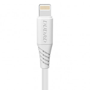 Кабел за зареждане и данни с оплетка DUDAO USB Type A към Lightning 5A 2m (L2L) бял - Img 2