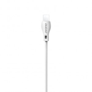 Кабел за зареждане и данни с оплетка DUDAO USB Type A към USB Type C 2.1A 2m (L4T) бял - Img 3