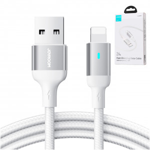 Кабел за зареждане и данни с оплетка JOYROOM A10 USB Type A към Lightning 2.4A 1.2m бял (S-UL012A10) - Img 5