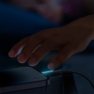 Кабел за зареждане и данни с оплетка JOYROOM Pioneer SA31-AL3 USB Type A към Lightning 3A 1.2m черен - Img 3