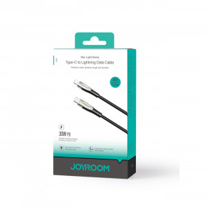 Кабел за зареждане и данни с оплетка JOYROOM Pioneer SA31-CL3 USB Type C към Lightning 30W 1.2m черен - Img 5