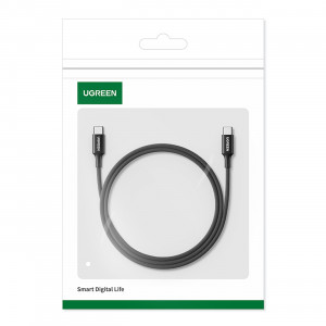 Кабел за зареждане и данни с оплетка UGREEN US557 USB Type C към USB Type C Power Delivery 100W 1m черен - Img 5