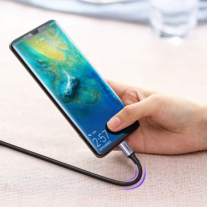 Кабел за зареждане и данни с оплетка UGREEN USB Type C към USB Type C Power Delivery 100W с бързо зареждане FCP 5A 3m сив (90120 US316) - Img 9