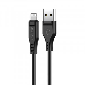 Кабел за зареждане и данни ACEFAST USB Type A към Lightning MFi 2.4A 1.2m (C3-02) черен - Img 1