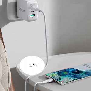 Кабел за зареждане и данни ACEFAST USB Type C към USB Type C 60W 20V 3A 1.2m (C2-03) бял - Img 12