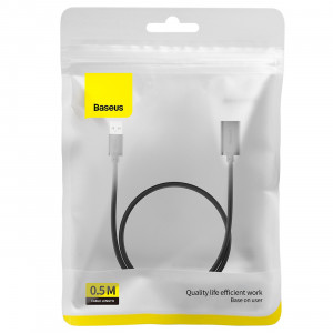 Кабел за зареждане и данни BASEUS AiRJoy USB Type A 2.0 0.5m черен - Img 10