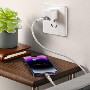 Кабел за зареждане и данни BASEUS Glimmer USB Type C към Lightning с бързо зареждане 480Mb/s Power Delivery 20W 2m черен - Img 20