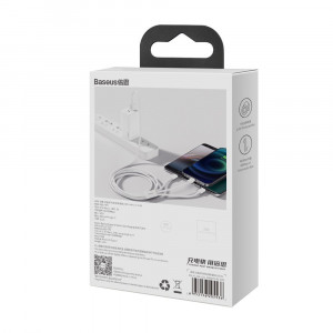 Кабел за зареждане и данни BASEUS Superior 3in1 USB Type A към Lightning / USB Type C / micro USB 3.5A 1.5 m бял (CAMLTYS-02) - Img 6
