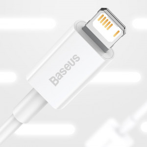 Кабел за зареждане и данни BASEUS Superior USB Type A към Lightning 2.4A 1m бял (CALYS-A02) - Img 13