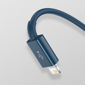 Кабел за зареждане и данни BASEUS Superior USB Type A към Lightning / micro USB / USB Type 3,5A 1.5m син (CAMLTYS-03) - Img 7
