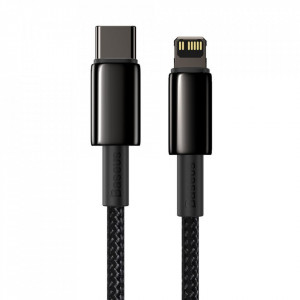Кабел за зареждане и данни BASEUS USB Type C към Lightning с бързо зареждане Power Delivery 20 W 2m черен (CATLWJ-A01) - Img 7